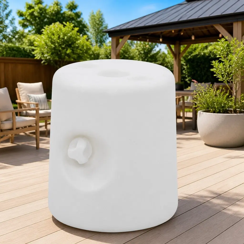 Gazebo Weights 4 Piece Set Canopy Pavilion Parasol Stabiliser Base White