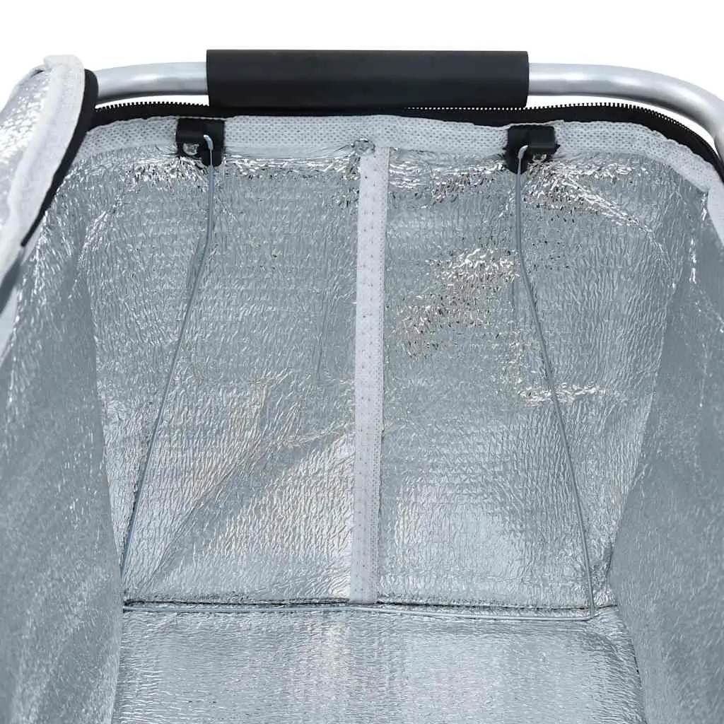 Foldable Cooler Bag for Outdoor Use Grey 46x27x23 cm