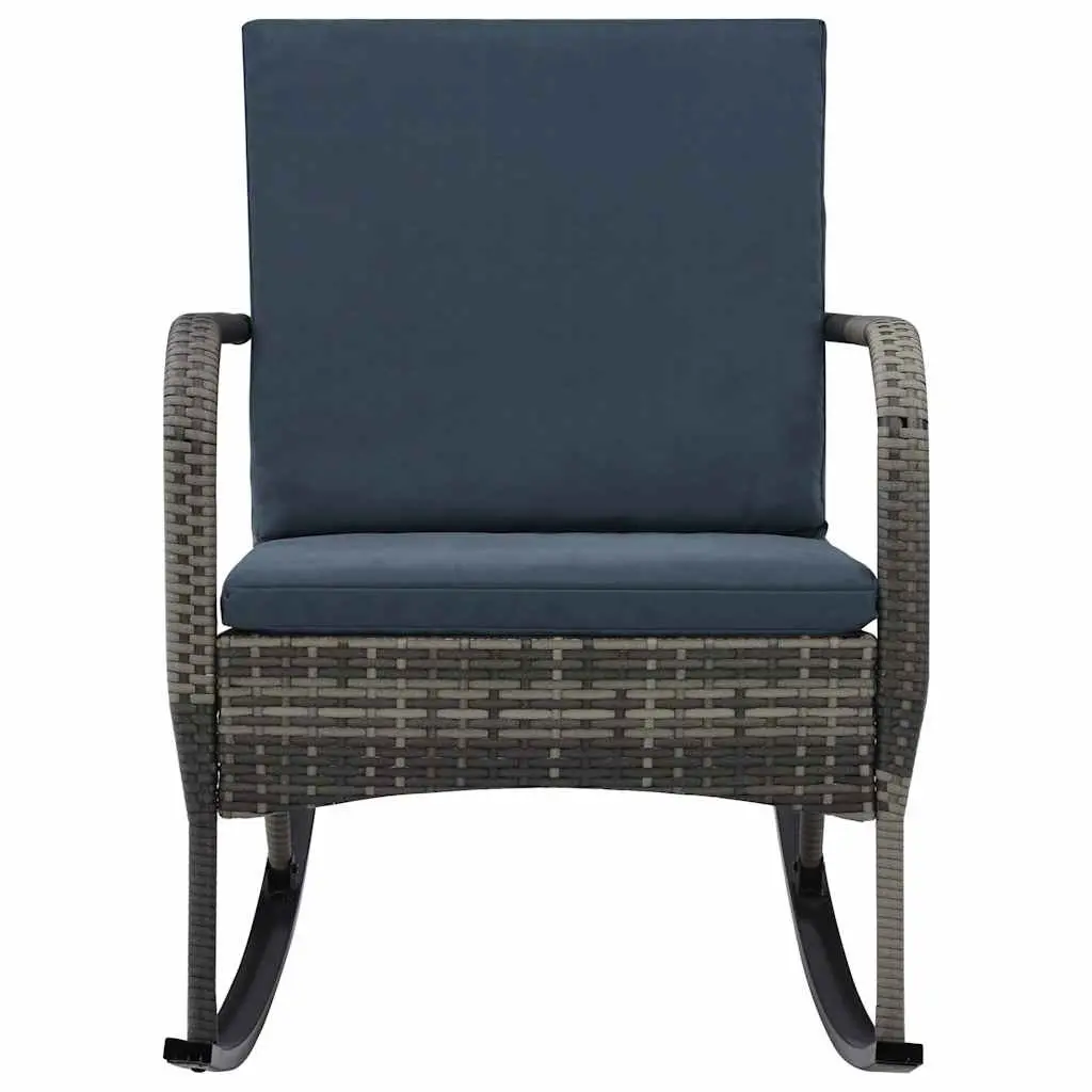 Anthracite Rocking Chair with Removable Cushions