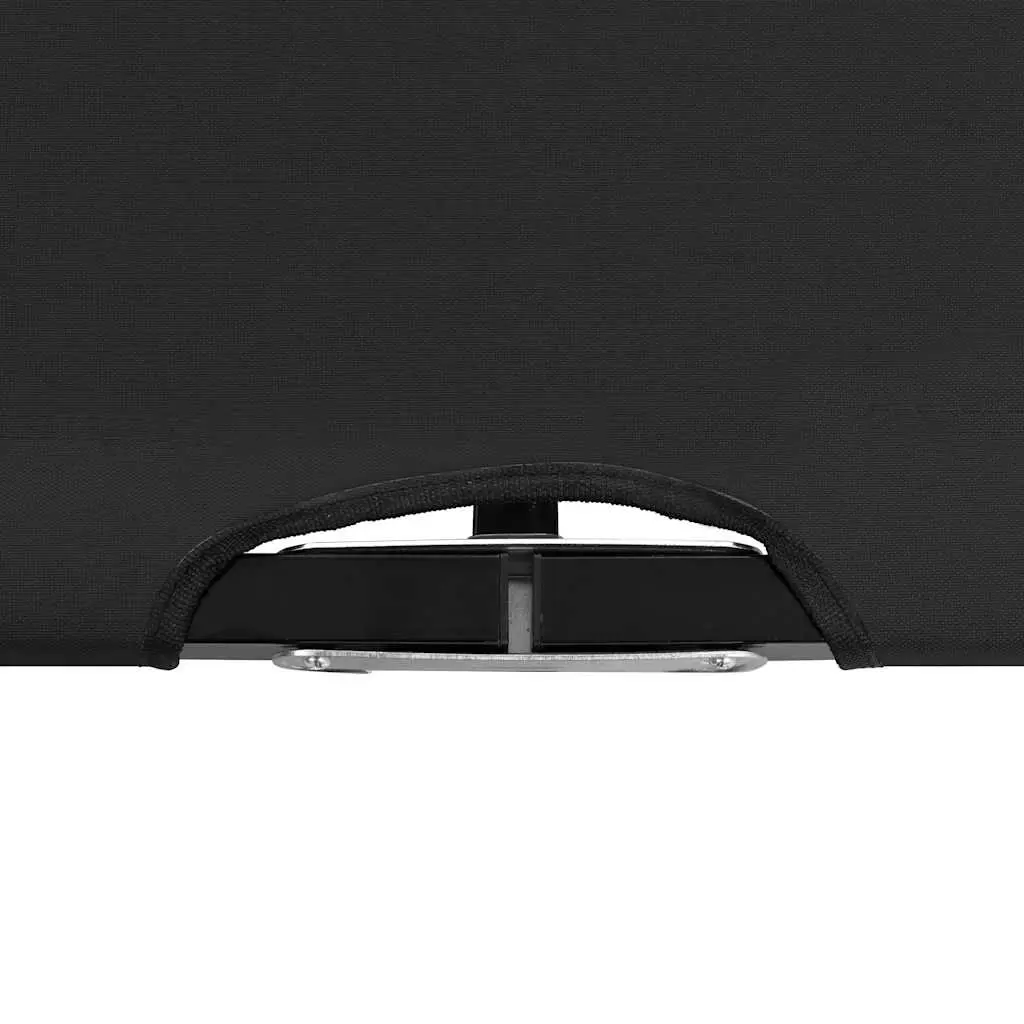 Two Person Folding Sun Lounger Camping Cot Outdoor Seating Black Steel Frame
