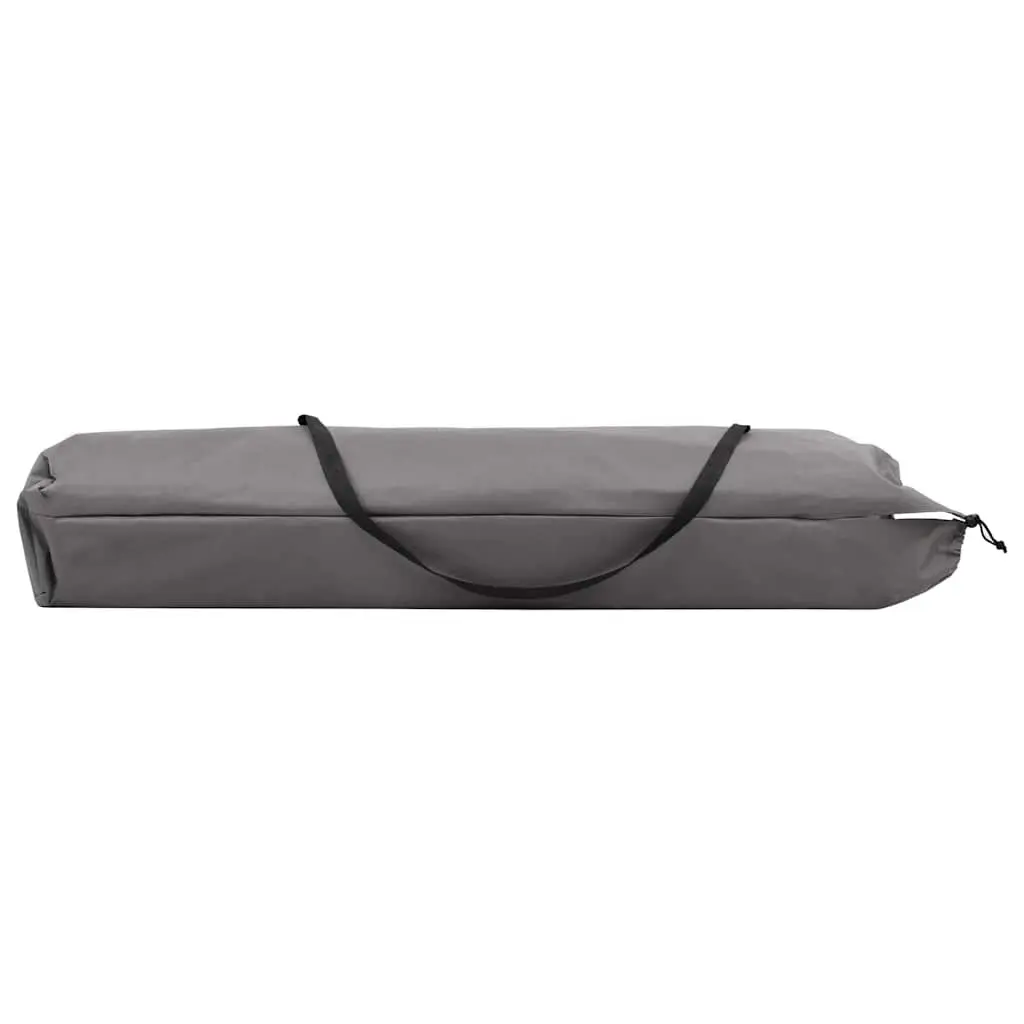 Two Person Folding Sun Lounger Grey Steel Frame Outdoor Camping Bed Elevated
