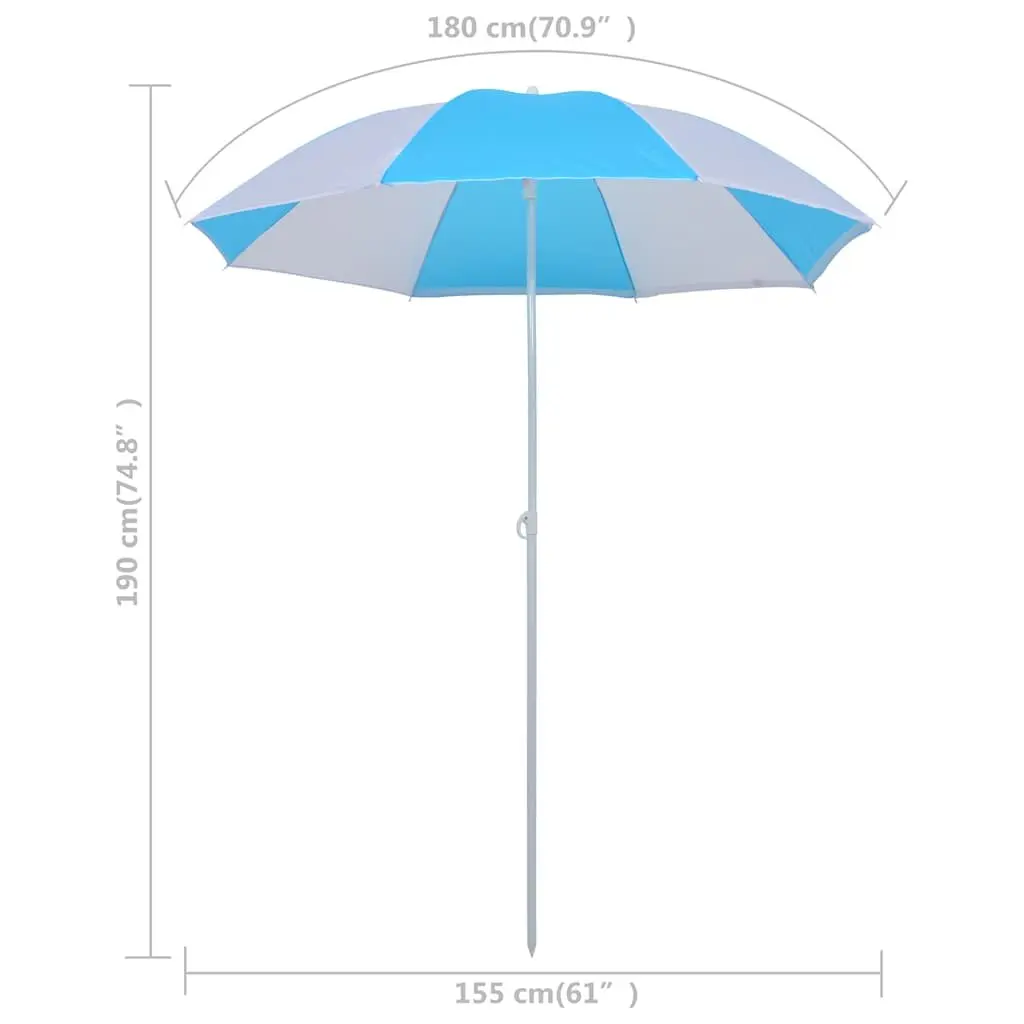Beach Umbrella Shelter Outdoor Use 180 cm