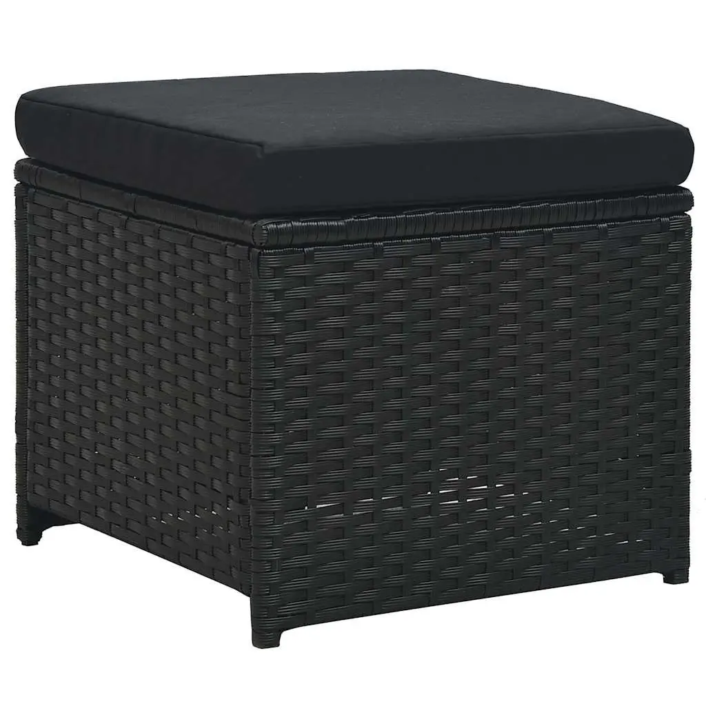 Garden Lounge Set 6 Piece Outdoor Furniture Black Patio Sofa