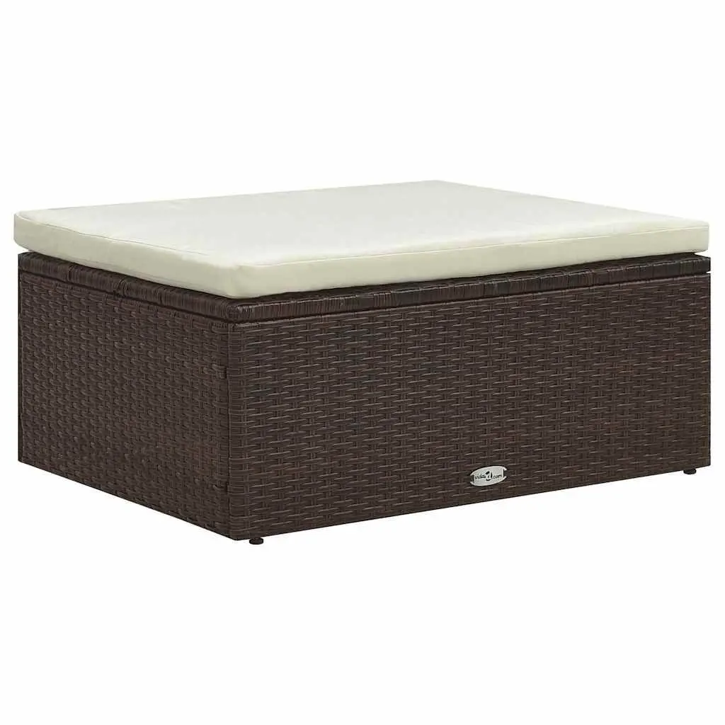 Garden Lounge Set Outdoor Furniture 5 Piece Modular Brown with Cushions