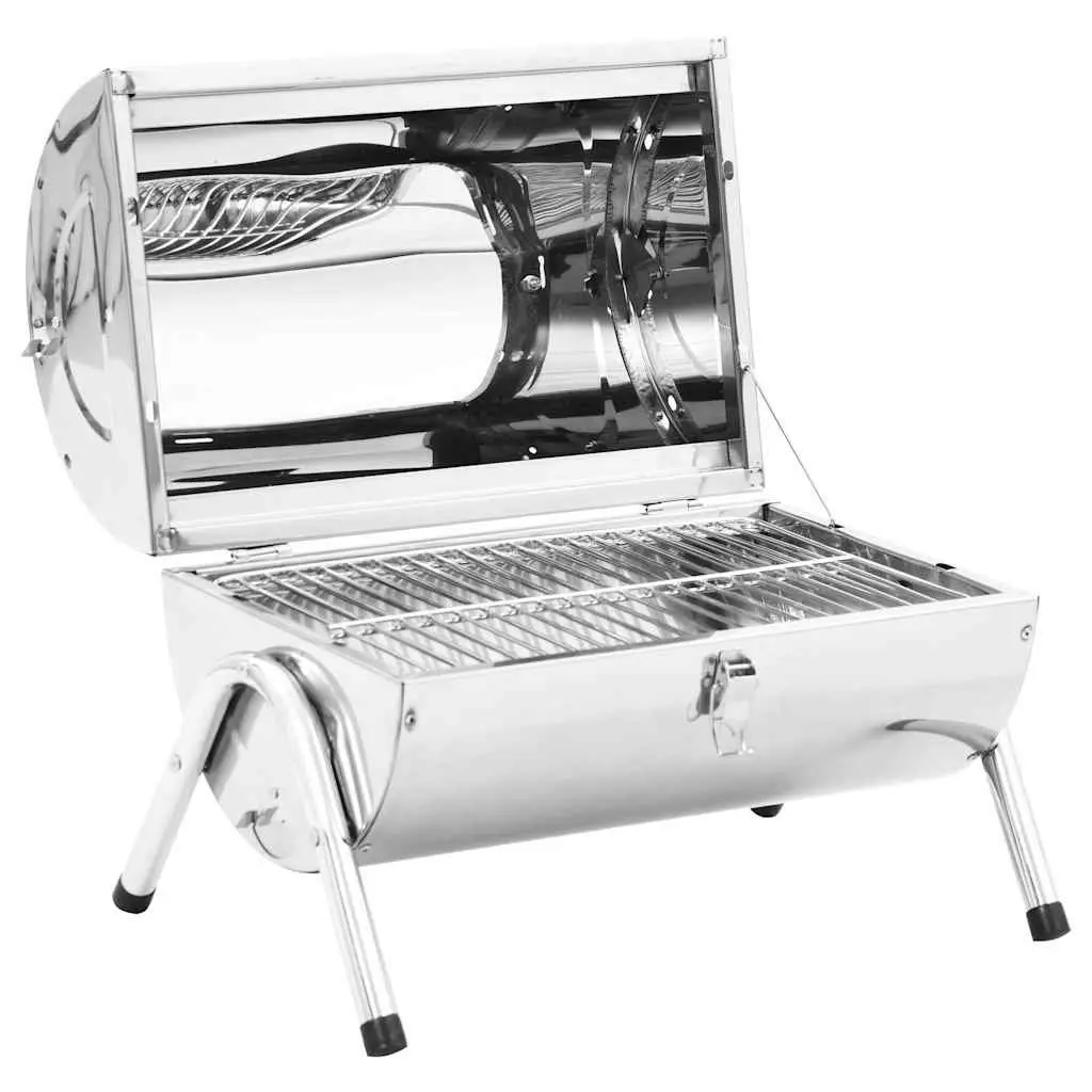 Portable Tabletop Charcoal BBQ Grill for Camping Picnic Double Cooking Grids