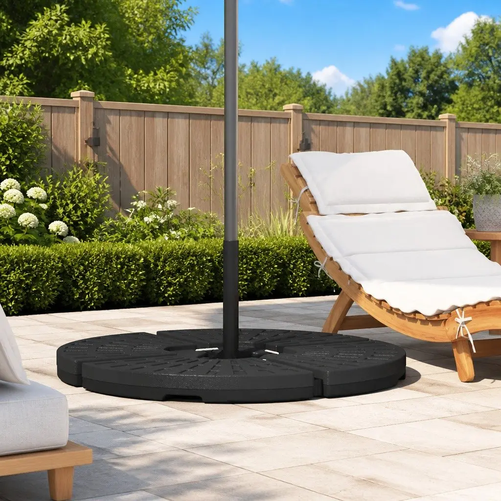 Umbrella Base Set of 4 Fan-shaped Heavy Duty Water Sand Fillable for Offset Market Use