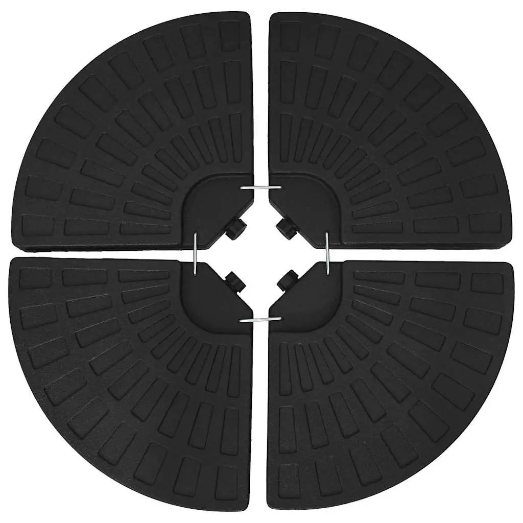 Umbrella Base Set of 4 Fan-shaped Heavy Duty Water Sand Fillable for Offset Market Use
