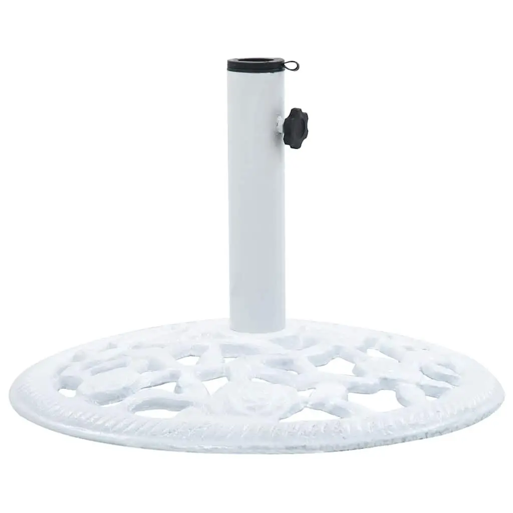 Umbrella Base Cast Iron White Stable Patio Deck Garden Outdoor Support Stand