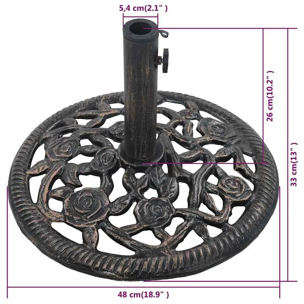 Cast Iron Umbrella Base Outdoor Garden Patio Stand 12kg Heavy Duty Sturdy