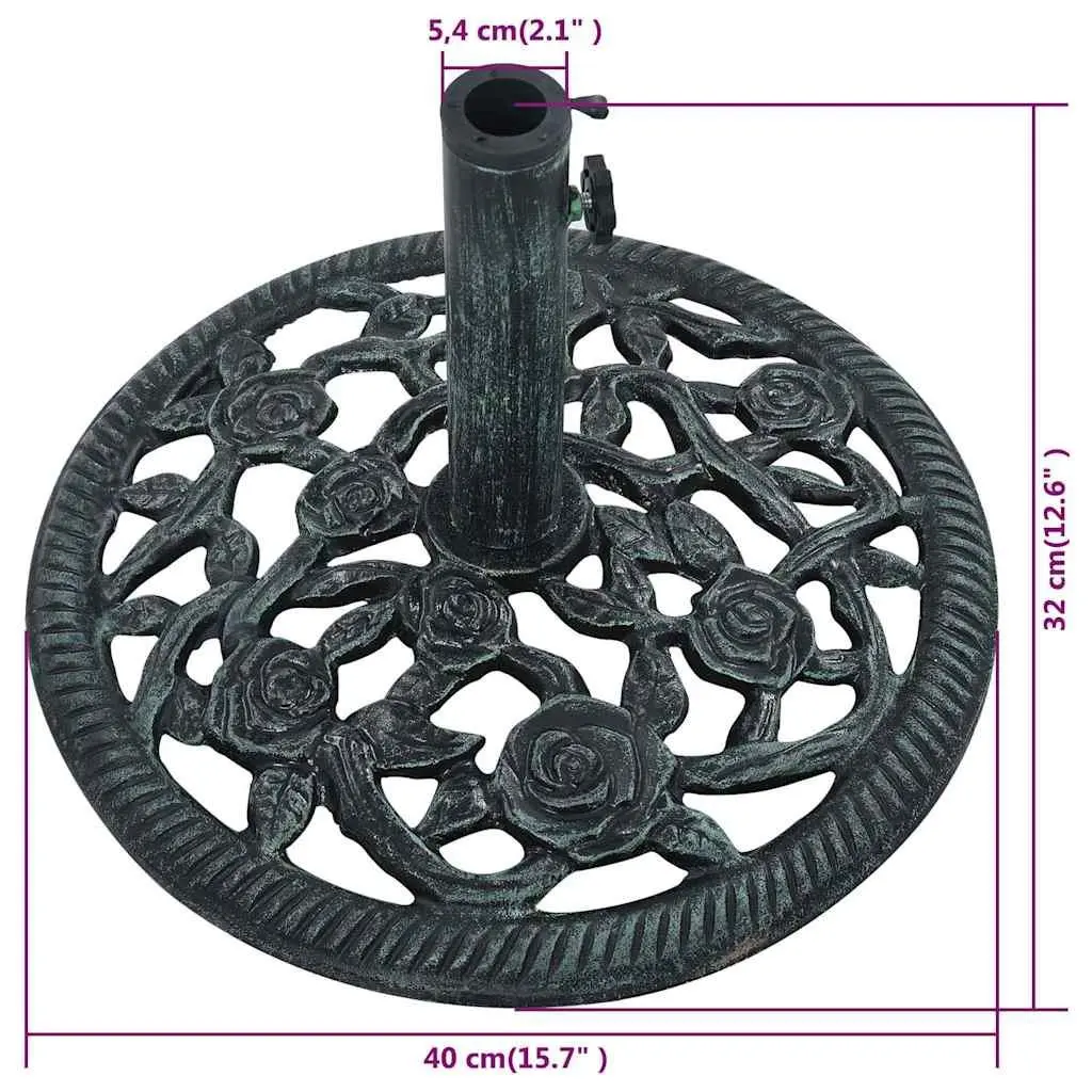 Cast Iron Umbrella Base Stand, 40 cm Height, 9 kg Weight