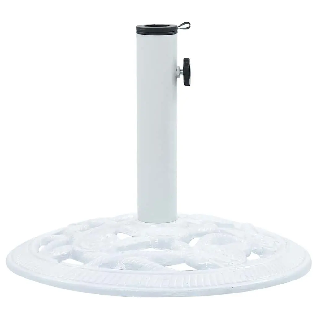 Umbrella Base Cast Iron White Outdoor Patio Deck Garden Stand 40cm 9kg