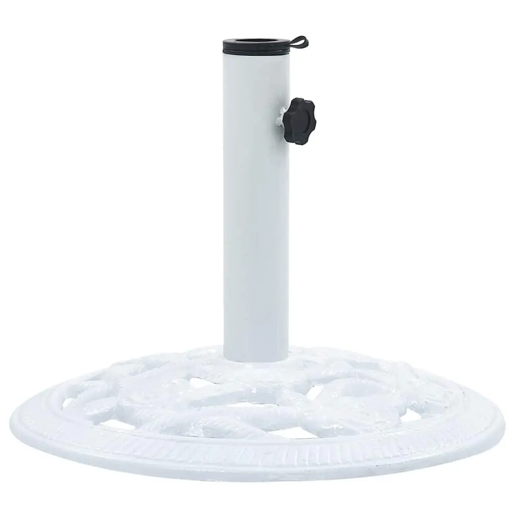 Umbrella Base Cast Iron White Outdoor Patio Deck Garden Stand 40cm 9kg