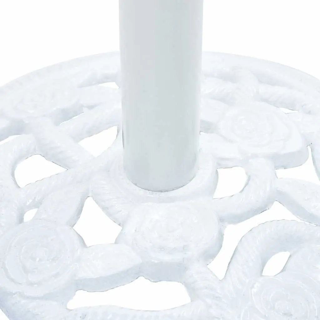 Umbrella Base Cast Iron White Outdoor Patio Deck Garden Stand 40cm 9kg