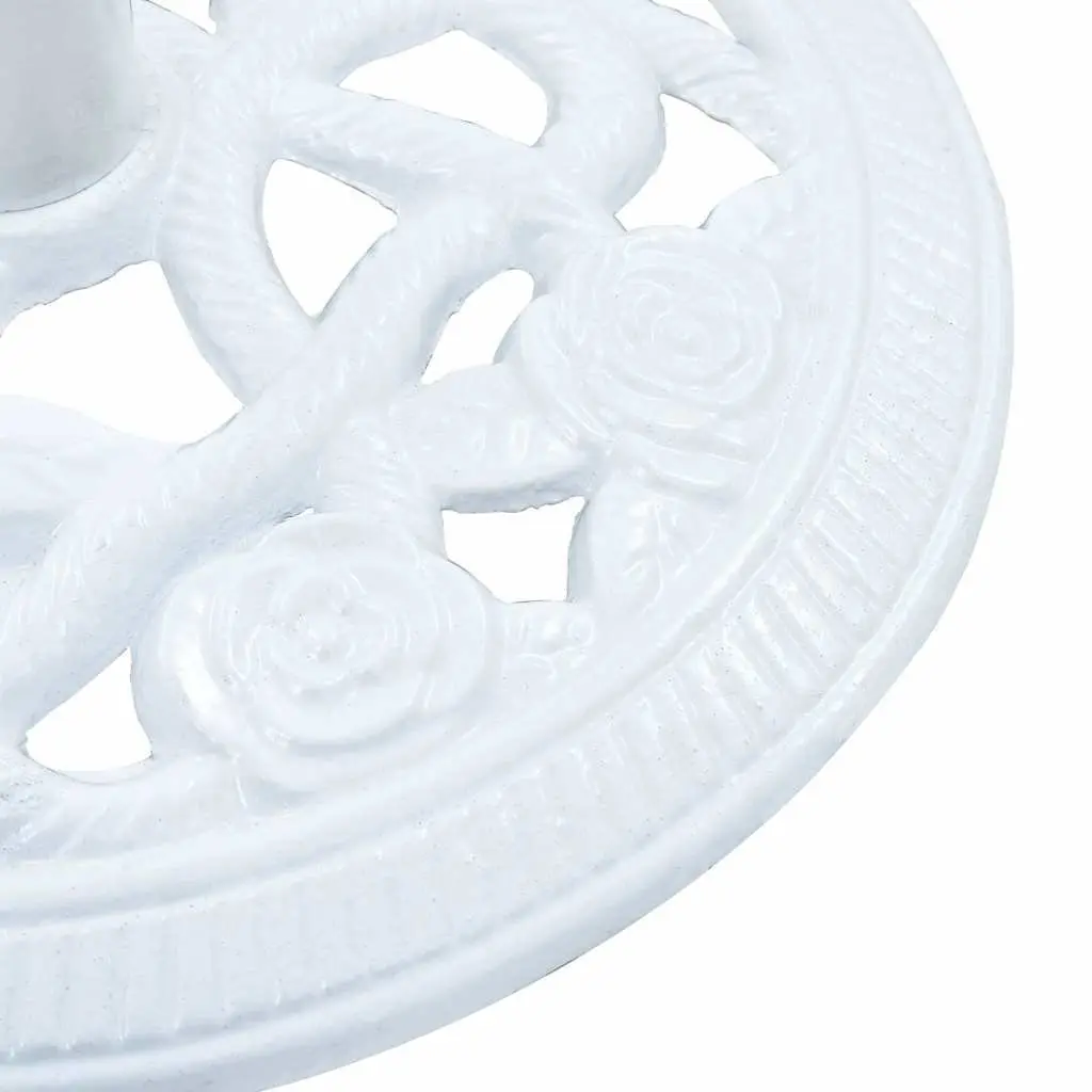 Umbrella Base Cast Iron White Outdoor Patio Deck Garden Stand 40cm 9kg