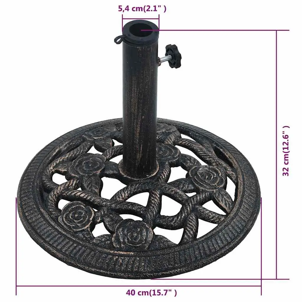 Umbrella Base Cast Iron Outdoor Garden 40cm
