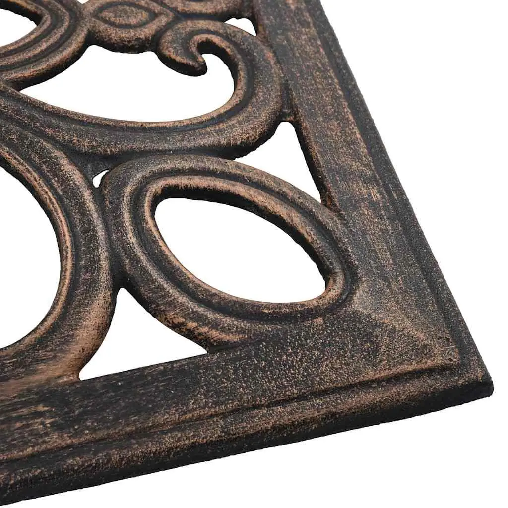 Umbrella Base Outdoor Garden Patio Stand Cast Iron Brown 49 cm