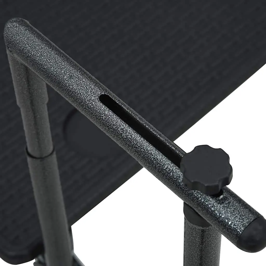 Hanging Balcony Table Outdoor Coffee Worktop Black Foldable Adjustable Height