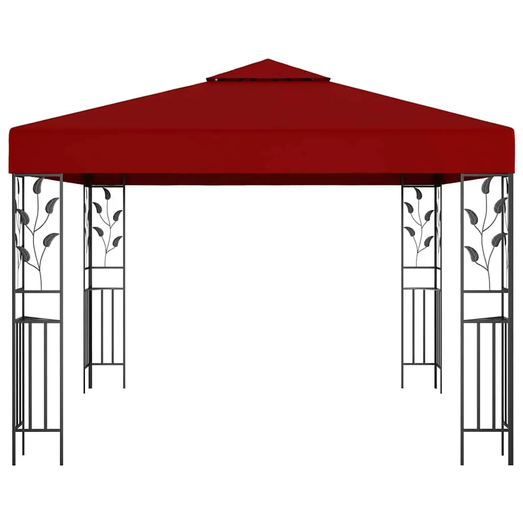 Gazebo 3x3m Outdoor Canopy Shade Structure Red Garden Patio Tent