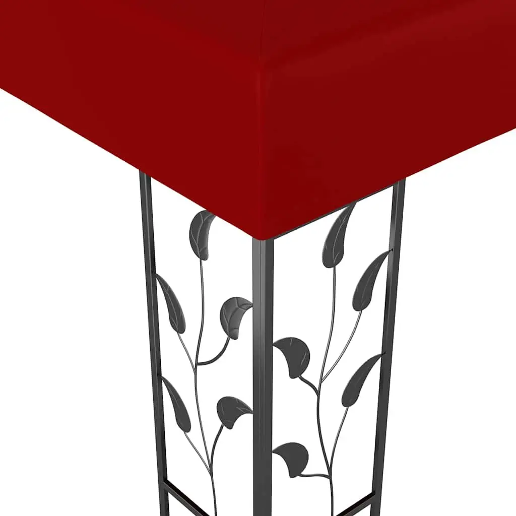 Gazebo 3x3m Outdoor Canopy Shade Structure Red Garden Patio Tent
