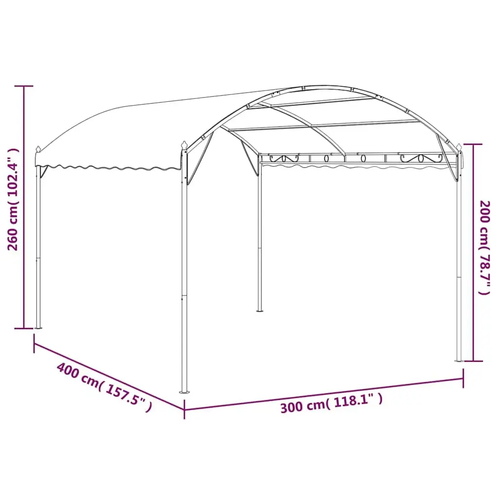 Sunshade Awning Outdoor 3x4m Garden Patio Shelter Anthracite