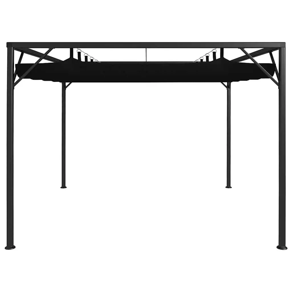 Garden Gazebo Outdoor Use 3x3m Retractable Roof Canopy Anthracite