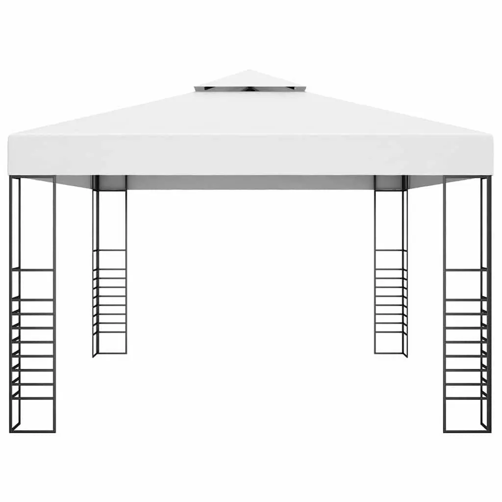 Garden Gazebo Outdoor Canopy 4x3x2.7m Powder-Coated Steel White