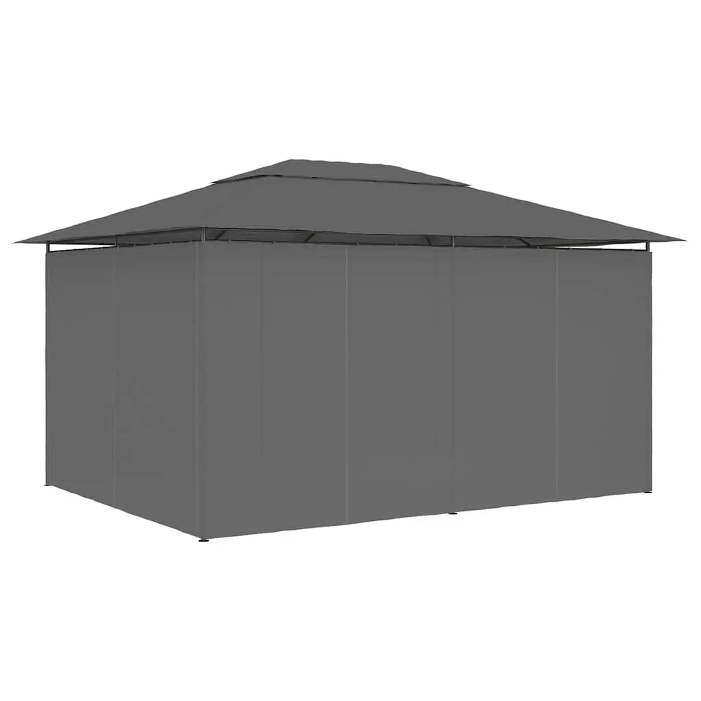 Garden Marquee Gazebo 4x3m Outdoor Canopy Curtains Anthracite Pavilion Sunshade