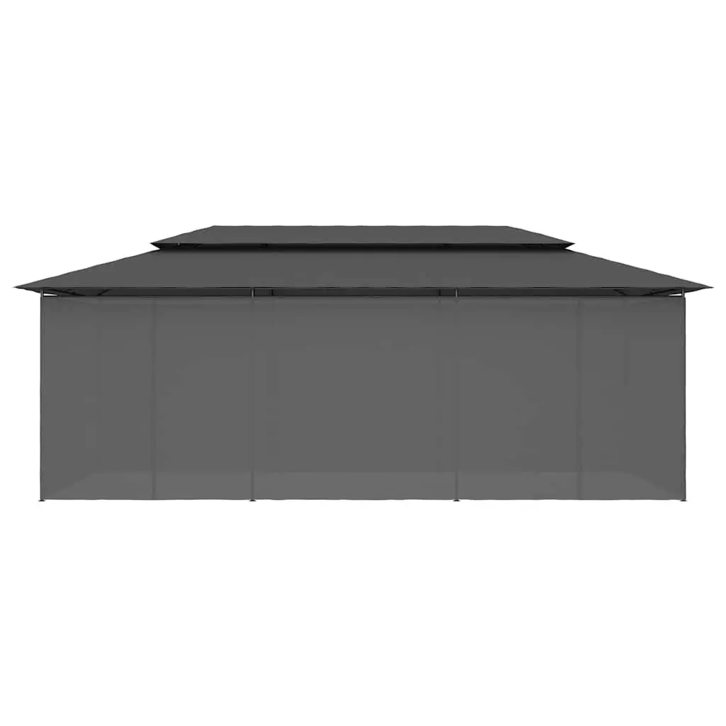 Gazebo with Curtains Outdoor Canopy Party Tent Garden Shelter Anthracite