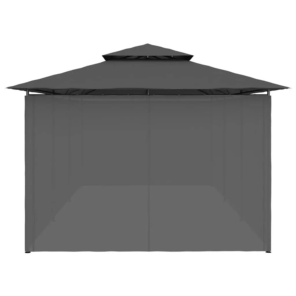 Gazebo with Curtains Outdoor Canopy Party Tent Garden Shelter Anthracite