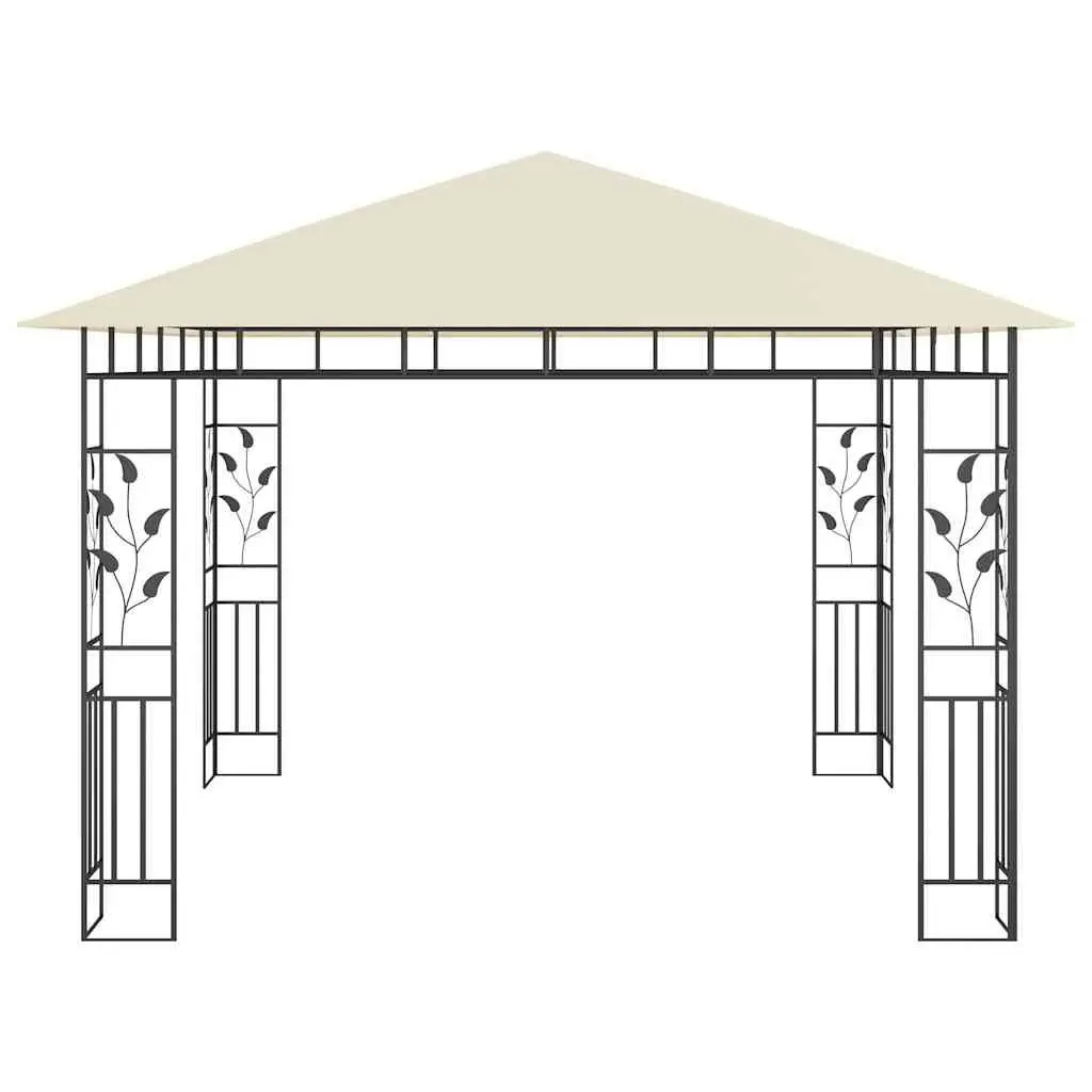 Gazebo for Garden 3x3x2.73m with Mosquito Net Cream