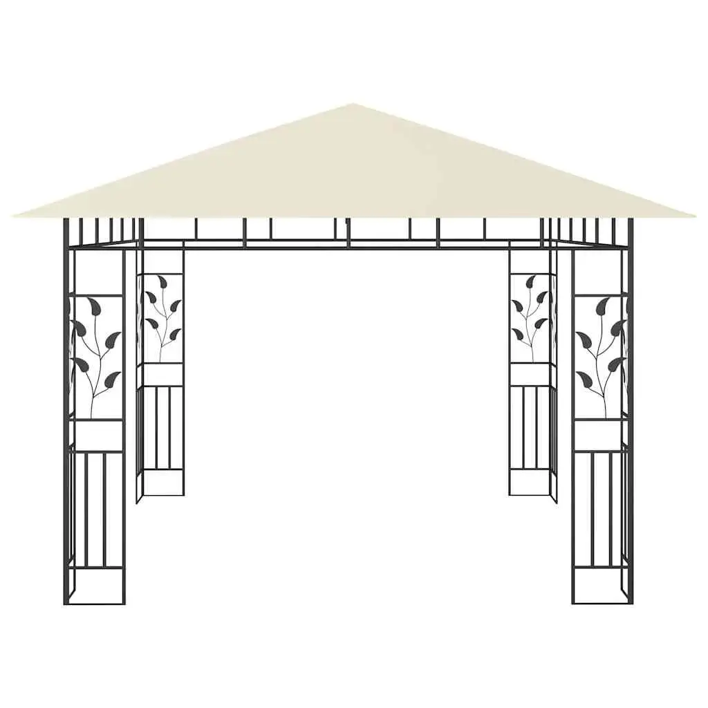Gazebo for Garden 3x3x2.73m with Mosquito Net Cream