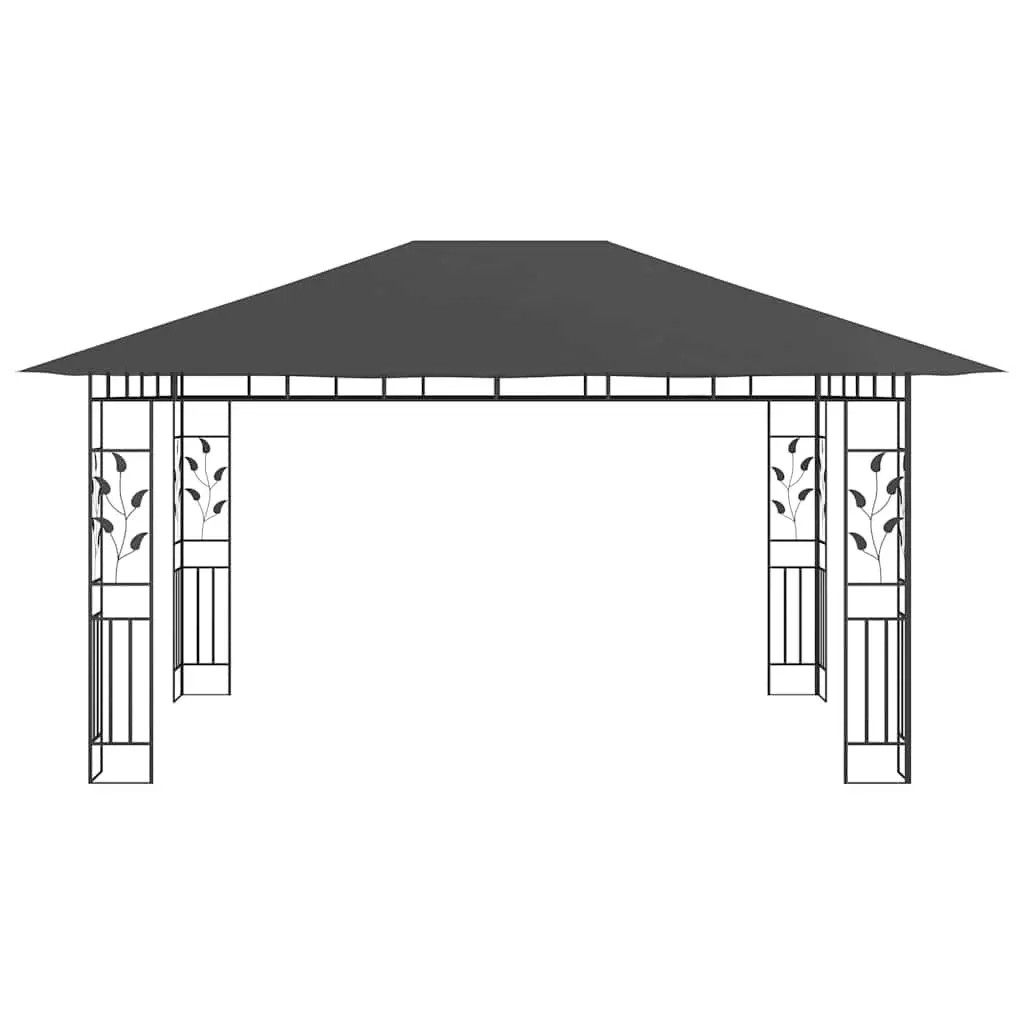 Garden Gazebo 4x3x2.73m Outdoor Canopy Mosquito Net Anthracite Sunshade