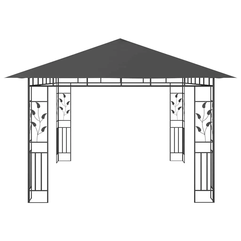 Garden Gazebo 4x3x2.73m Outdoor Canopy Mosquito Net Anthracite Sunshade