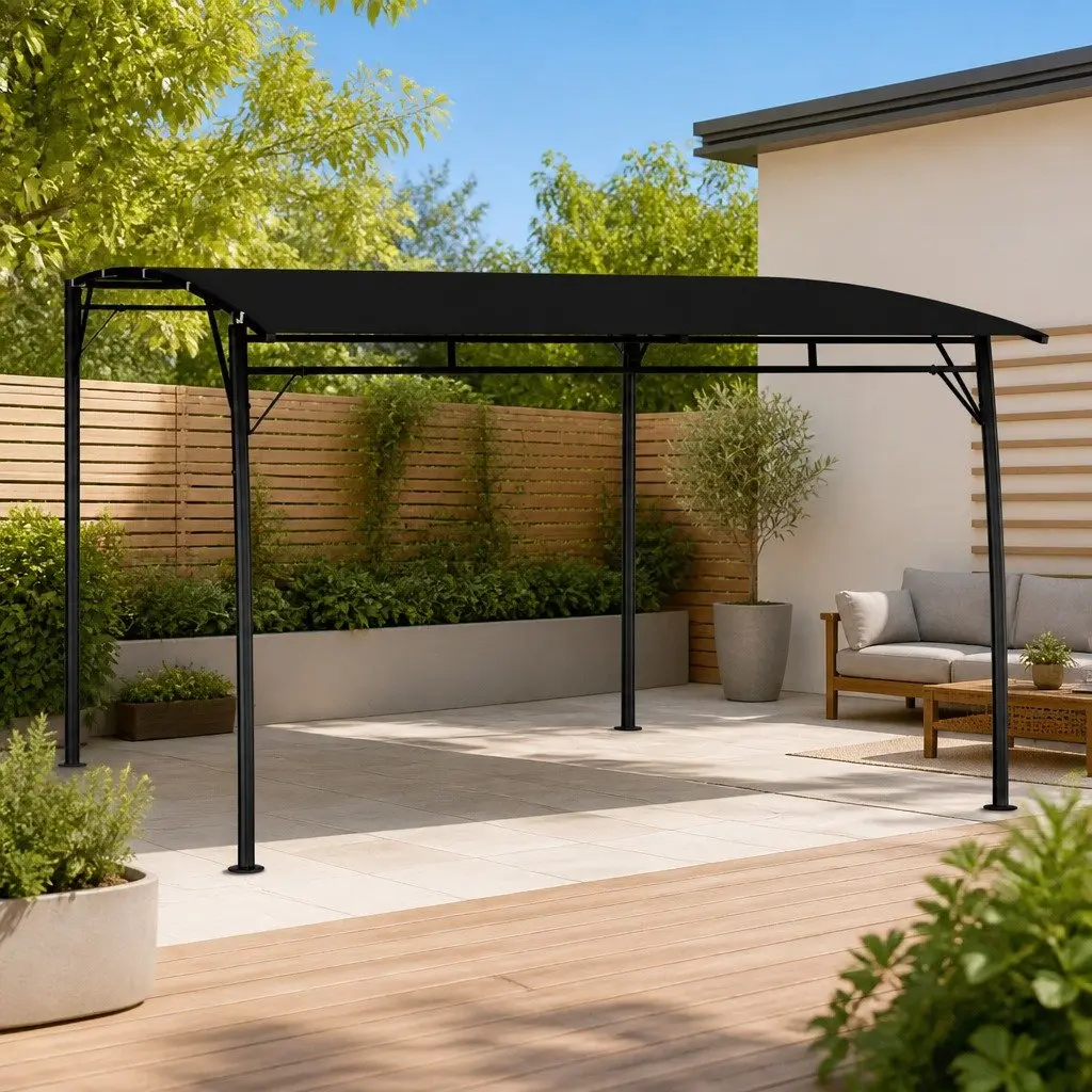 Garden Sunshade Awning Outdoor Canopy 3x3x2.55m Anthracite