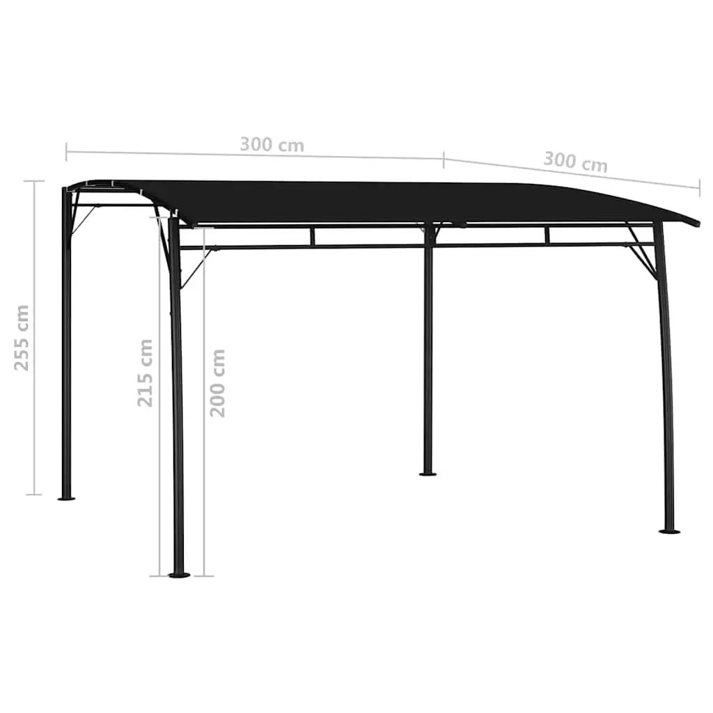 Garden Sunshade Awning Outdoor Canopy 3x3x2.55m Anthracite