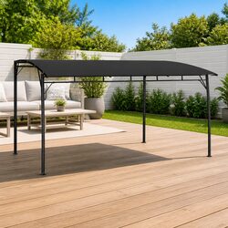 Garden Sunshade Awning - 4x3x2.55m with Fabric Roof