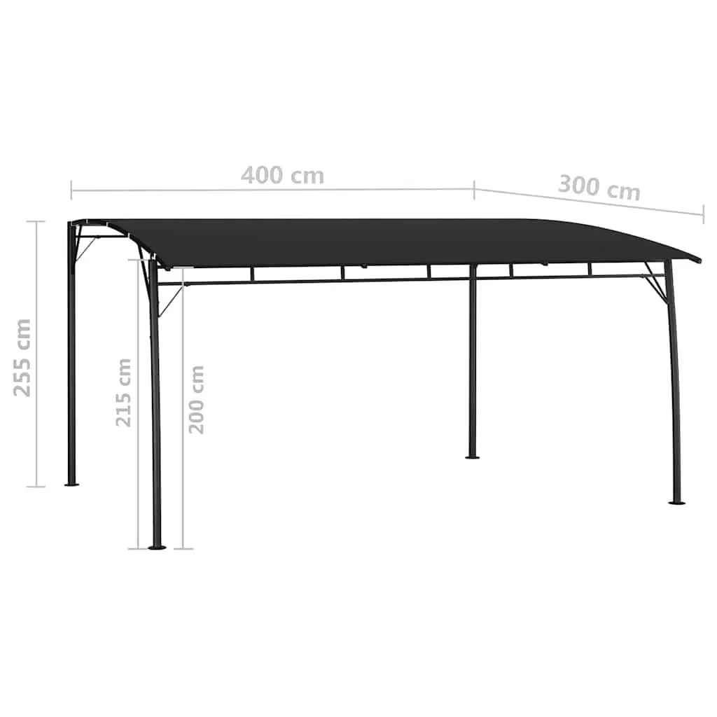 Garden Sunshade Awning Outdoor Canopy 4x3x2.55m