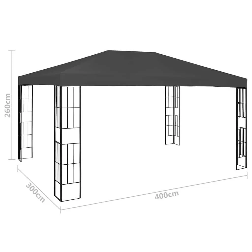 Gazebo Outdoor Canopy Tent 3x4 m Garden Patio Shade Structure Anthracite