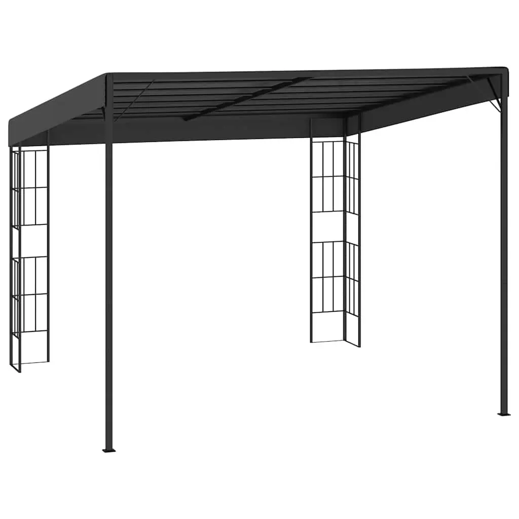 Wall-Mounted Gazebo 3x3m Anthracite Patio Sun Shelter Outdoor Canopy Shade