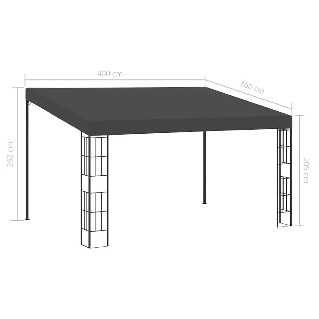 Wall-mounted Gazebo 3x4 m Anthracite