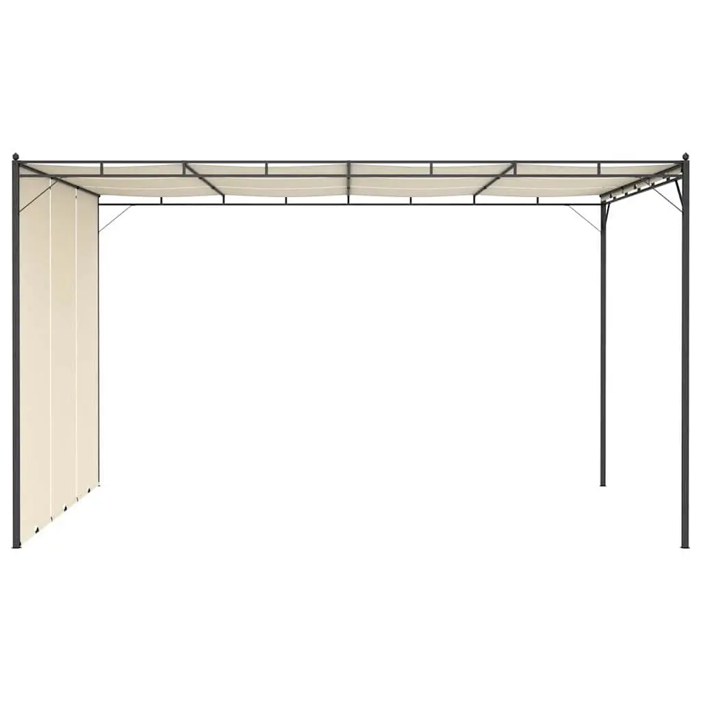 Garden Gazebo Outdoor Shelter with Side Curtains 4x3x2.25m Cream
