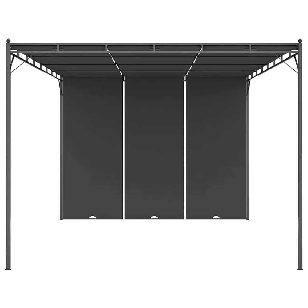 Garden Gazebo Outdoor Canopy 4x3m with Side Curtains Anthracite