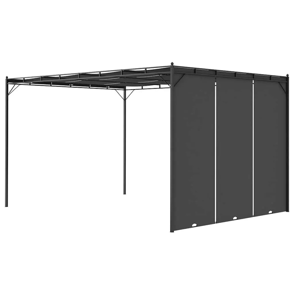 Garden Gazebo Outdoor Canopy 4x3m with Side Curtains Anthracite