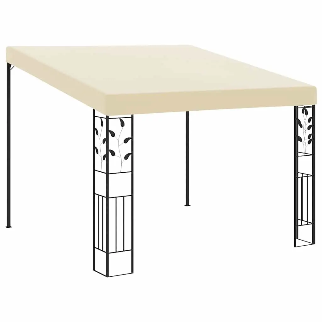 Wall-Mounted Gazebo Outdoor Garden Shade 3x3x2.5m Cream