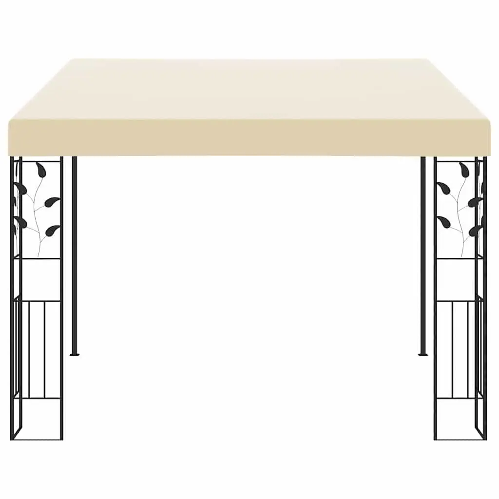Wall-Mounted Gazebo Outdoor Garden Shade 3x3x2.5m Cream