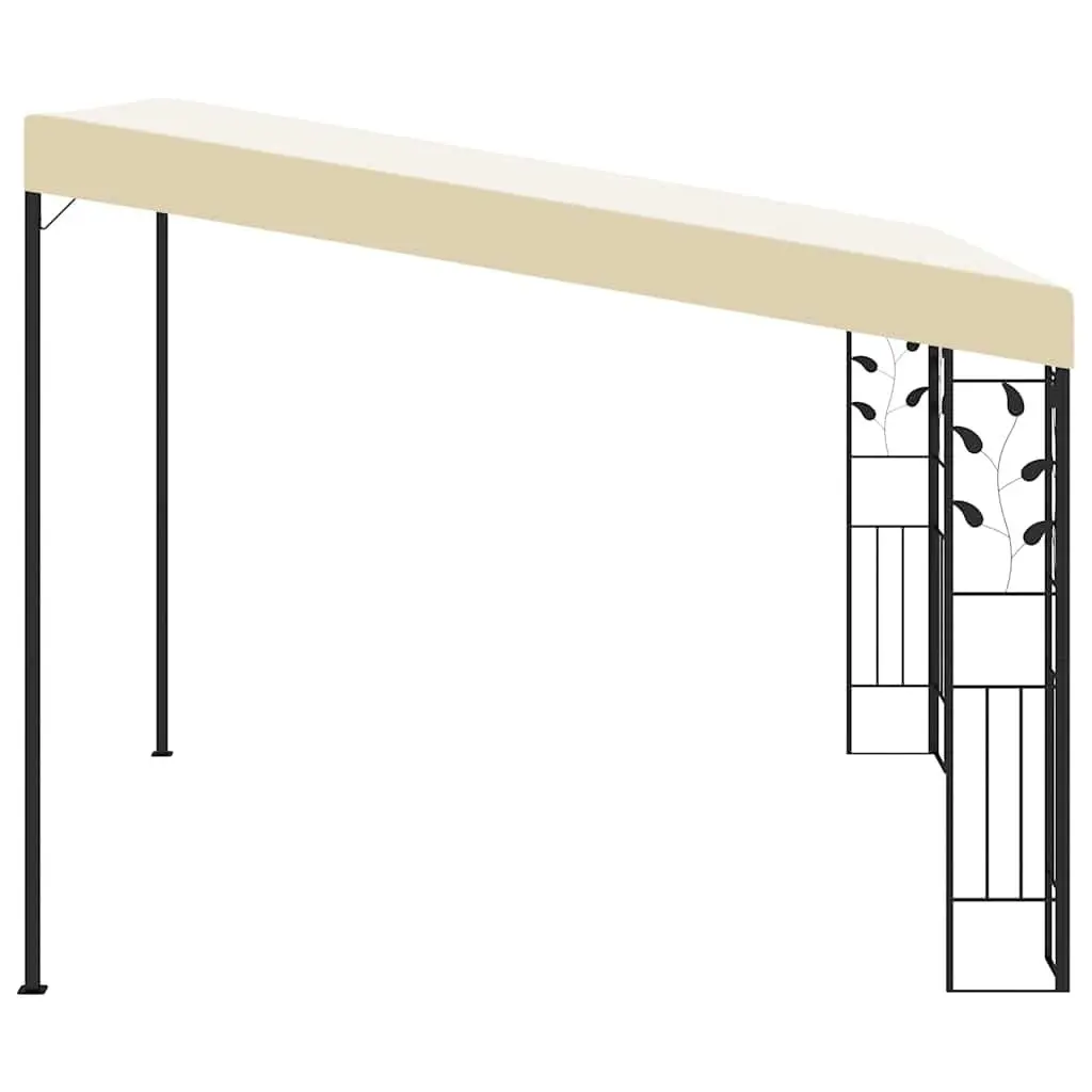 Wall-Mounted Gazebo Outdoor Garden Shade 3x3x2.5m Cream