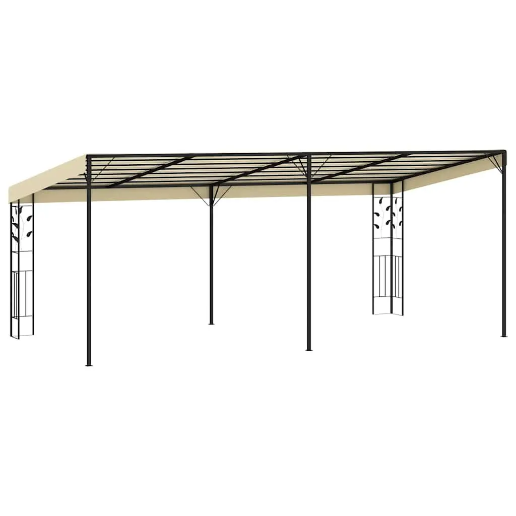 Wall-mounted Gazebo Outdoor Garden 6x3x2.5m Cream