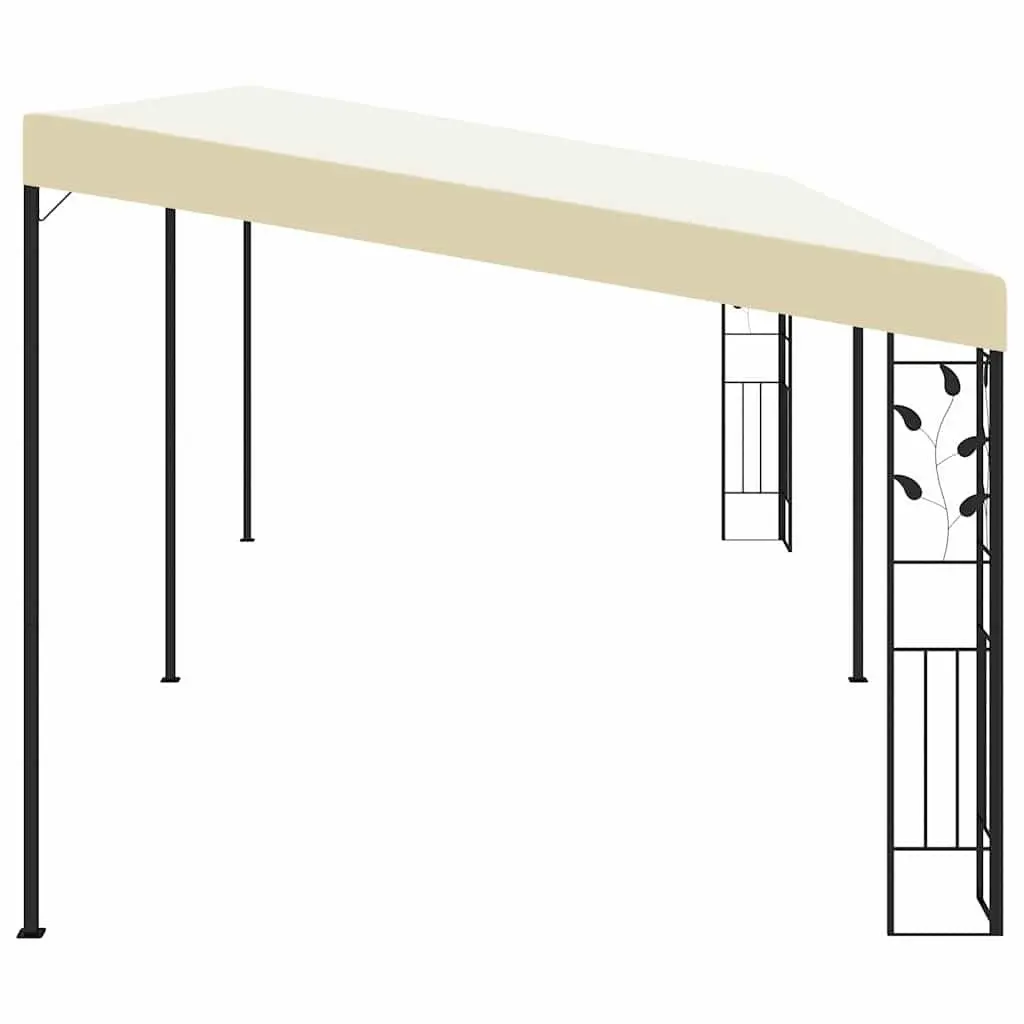 Wall-mounted Gazebo Outdoor Garden 6x3x2.5m Cream