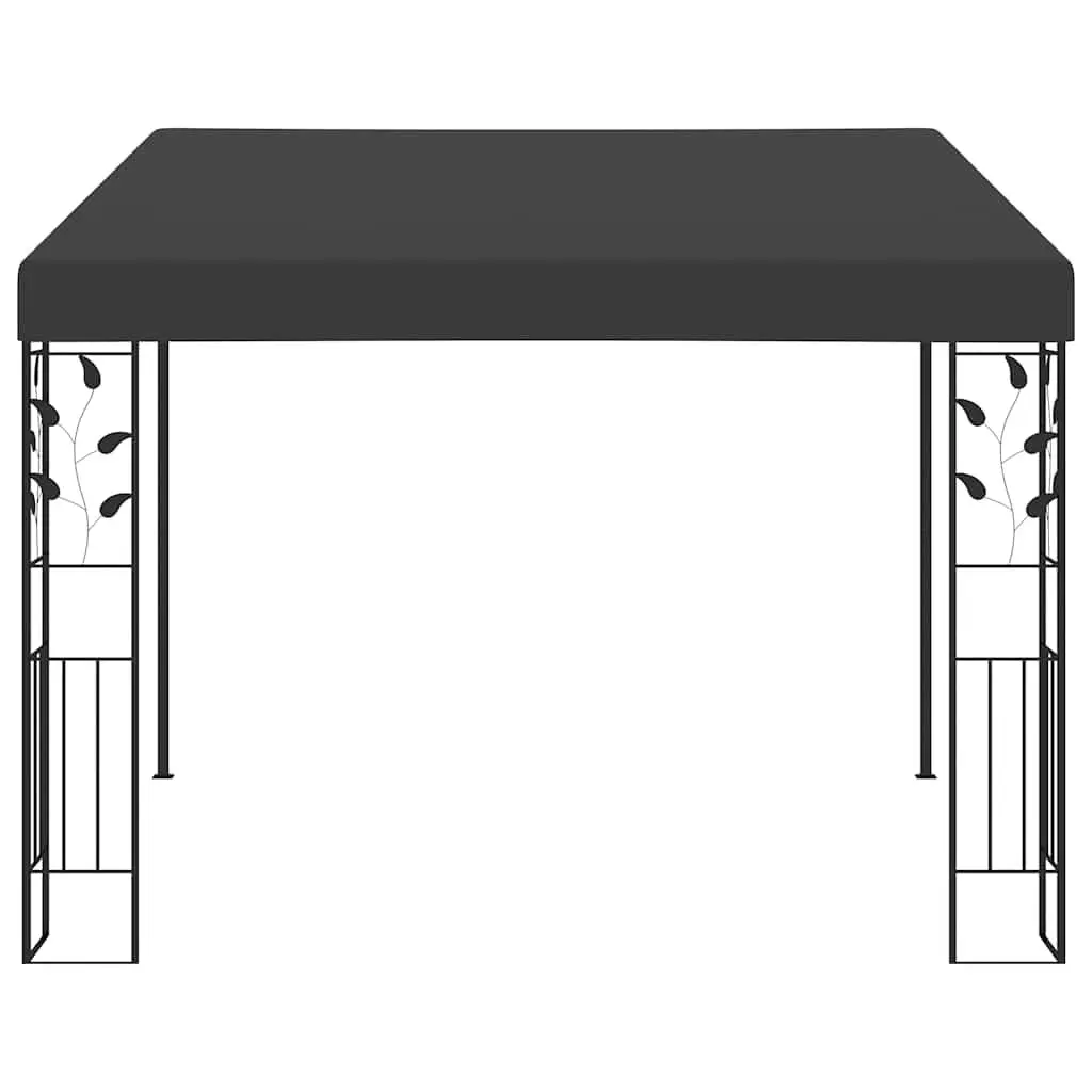 Wall-Mounted Garden Canopy 3x3x2.5m Anthracite Outdoor Shelter for Courtyard