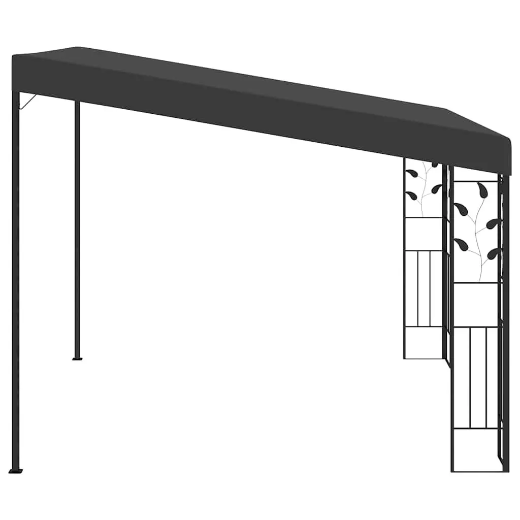 Wall-Mounted Garden Canopy 3x3x2.5m Anthracite Outdoor Shelter for Courtyard